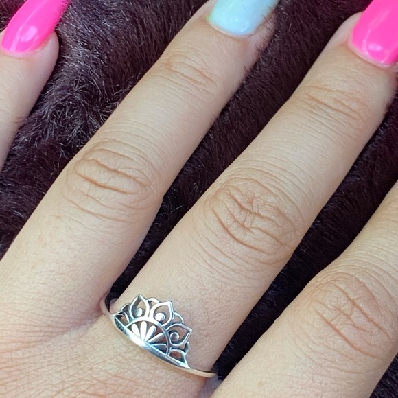 .925 STERLING SILVER PEACOCK RING - Picture 2 of 2